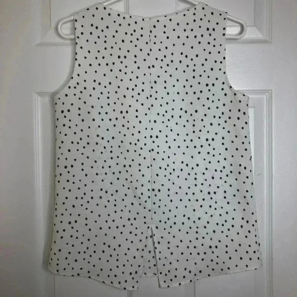 Renee C. Tank  Top Polka Dots White & Black Size Small - Picture 7 of 16